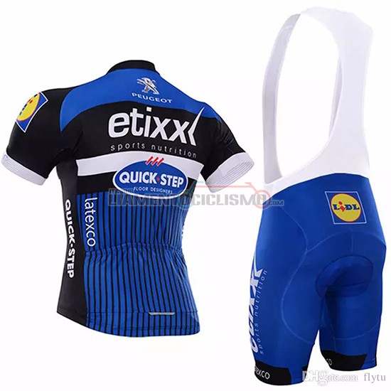 Abbigliamento Ciclismo Etixx Quick Step Manica Corta 2018 Blu